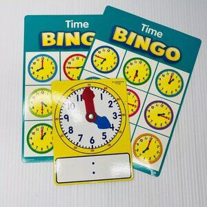 Bingo Game Telling Time Clock Lakeshore (Clock + 2 Bingo Cards)